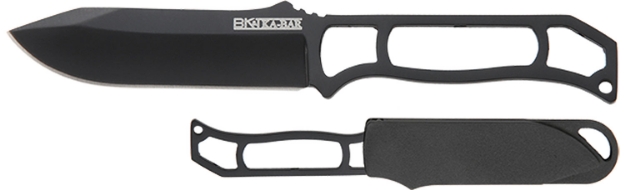 Picture of Ka-Bar Becker Skeleton 3.25" Fixed Clip Point Plain Black 5Cr15mov Ss Blade Black Skeletonized Includes Sheath 