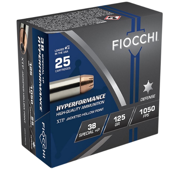 Picture of Fiocchi Hyperformance Defense 38 Special +P 125 Gr Hornady Xtp Hollow Point 25 Per Box/ 20 Cs 