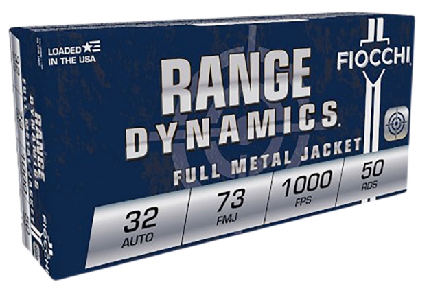 Picture of Fiocchi Range Dynamics Pistol 32 Acp 73 Gr Full Metal Jacket (Fmj) 50 Per Box/ 20 Cs 