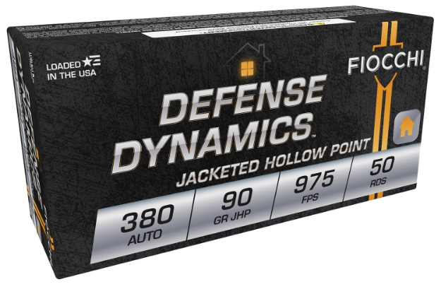 Picture of Fiocchi Defense Dynamics 380 Acp 90 Gr Jacketed Hollow Point (Jhp) 50 Per Box/ 20 Cs 