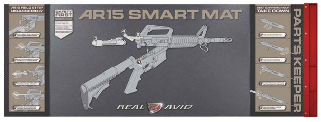 Picture of Real Avid Ar-15 Smart Mat Black/Red 43" X 16" Ar-15 Diagram Illustration 