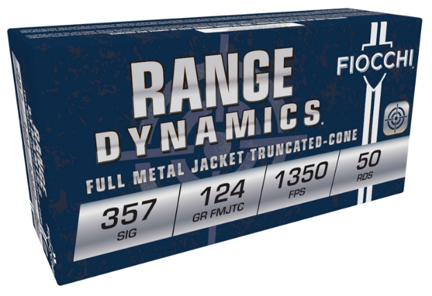 Picture of Fiocchi Range Dynamics Pistol 357 Sig 124 Gr Full Metal Jacket (Fmj) 50 Per Box/ 20 Cs 