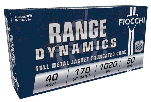 Picture of Fiocchi Range Dynamics Pistol 40 S&W 170 Gr Full Metal Jacket Truncated-Cone (Tcfmj) 50 Per Box/ 20 Cs 