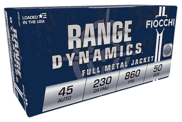 Picture of Fiocchi Range Dynamics Pistol 45 Acp 230 Gr Full Metal Jacket (Fmj) 50 Per Box/ 10 Cs 