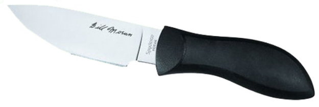 Picture of Spyderco Moran 3.88" Fixed Drop Point Plain Satin Vg-10 Ss Blade/Black Frn Handle Includes Sheath W/G-Clip 