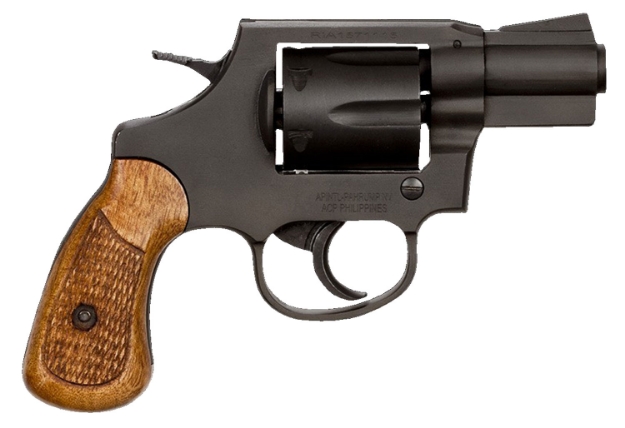 Picture of Rock Island M206 *Ca Compliant 38 Special Caliber With 2" Barrel, 6Rd Capacity Cylinder, Overall Black Parkerized Finish Steel & Checkered Wood Grip 