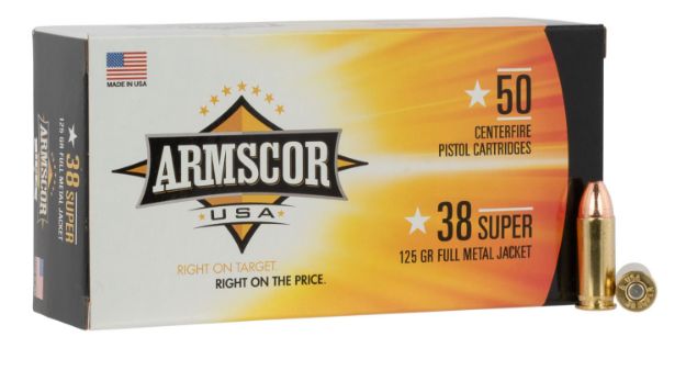 Picture of Armscor Usa Competition 38 Super 125 Gr Full Metal Jacket (Fmj) 50 Per Box/ 20 Cs 