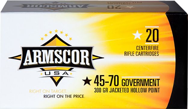 Picture of Armscor Usa Competition 45-70 Gov 300 Gr Jacketed Hollow Point (Jhp) 20 Per Box/ 10 Cs 