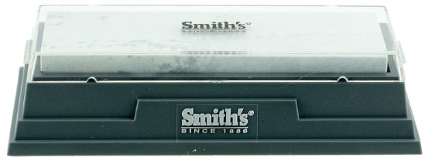 Picture of Smiths Products Arkansas Bench Stone 6" Medium Arkansas Stone Sharpener Plastic Handle Gray 