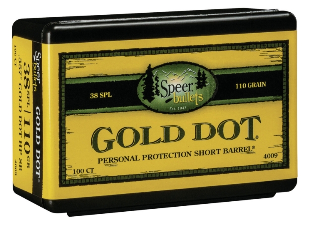 Picture of Speer Gold Dot Personal Protection 38 Cal .357 110 Gr Hollow Point (Hp) 