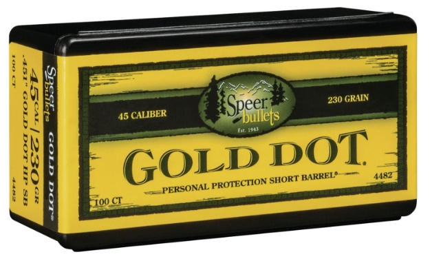 Picture of Speer Gold Dot Personal Protection 45 Cal .451 230 Gr Hollow Point (Hp) 