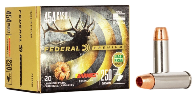 Picture of Federal Premium Hunting 454 Casull 250 Gr Barnes Expander Brx 20 Per Box/ 10 Cs 