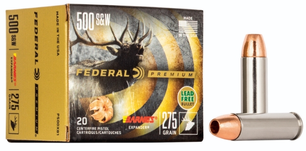 Picture of Federal Premium Hunting 500 S&W Mag 275 Gr Barnes Expander Brx 20 Per Box/ 10 Cs 