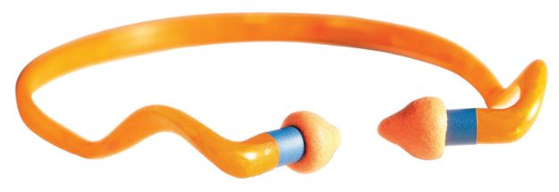 Picture of Howard Leight Corded Ear Plugs Quiet Band Foam 25 Db Behind The Neck Orange Adult 1 Pair 