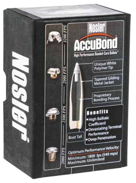 Picture of Nosler Accubond Hunting 30 Cal .308 165 Gr Spitzer Point 50 Per Box 