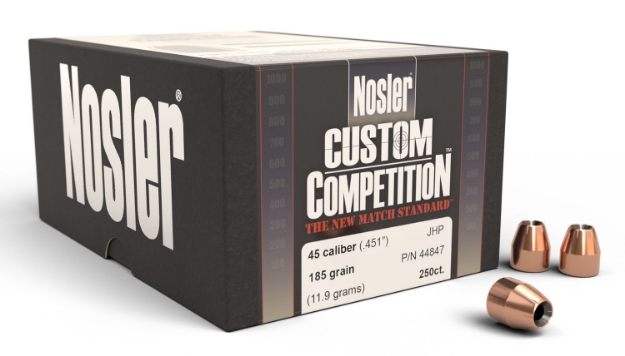 Picture of Nosler Custom Competition 45 Cal .451 185 Gr Jacketed Hollow Point (Jhp) 250 Per Box 