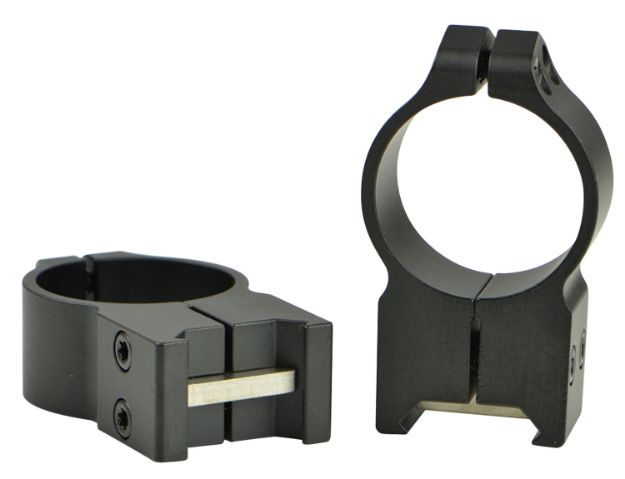 Picture of Warne Maxima Vertical Ring Set Fixed Maxima/Weaver/Picatinny Extra High 30Mm Tube Matte Black Steel 