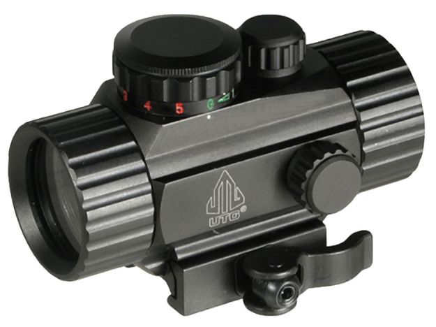 Picture of Utg Utg 3.8" Ita Red/Green Circle Dot Sight Black Anodized Hardcoat 1X 38Mm 4 Moa/62 Moa Red/Green Dual Illuminated Circle Dot 