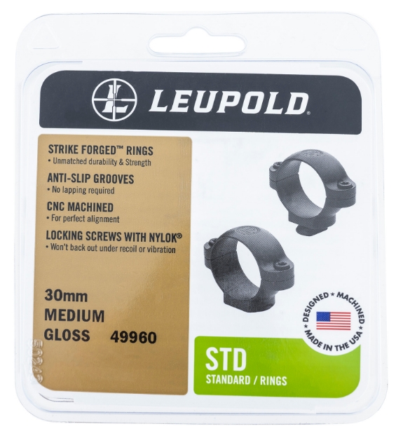 Picture of Leupold Standard Scope Ring Set Medium 30Mm Tube Black Gloss Steel 