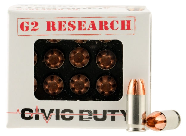 Picture of G2 Research Civic Duty Defense 380 Acp 64 Gr Copper Expansion Projectile (Cep) 20 Per Box/ 25 Cs 