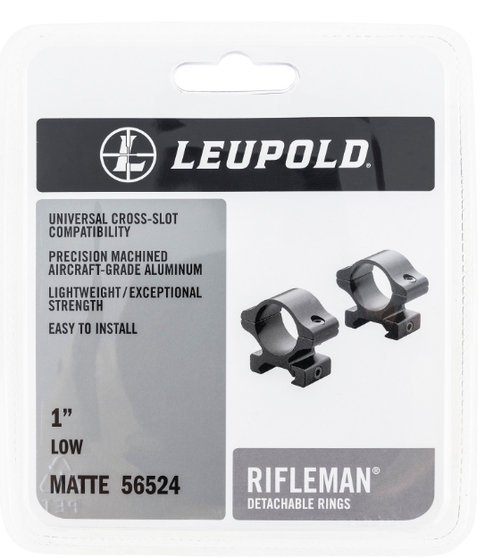 Picture of Leupold Rifleman Scope Ring Set Low 1" Tube Matte Black Aluminum 