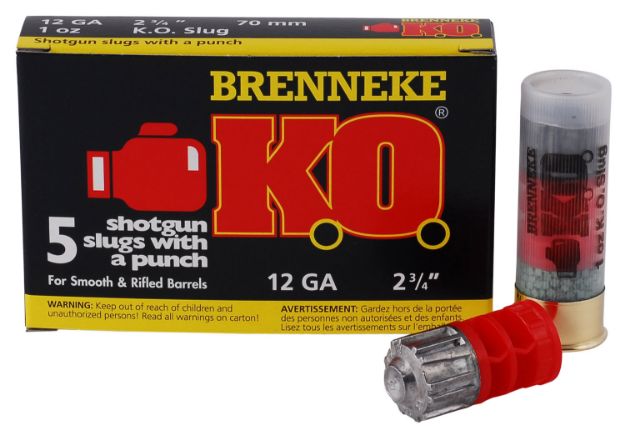 Picture of Brenneke K.O. Hunting 12 Gauge 2.75" 1 Oz Slug Shot 5 Per Box/ 50 Cs 