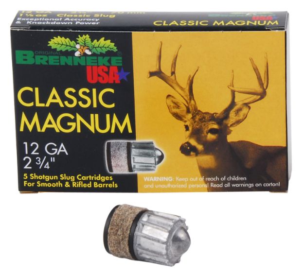 Picture of Brenneke Classic Magnum Hunting 12 Gauge 2.75" 1 1/8 Oz Slug Shot 5 Per Box/ 50 Cs 