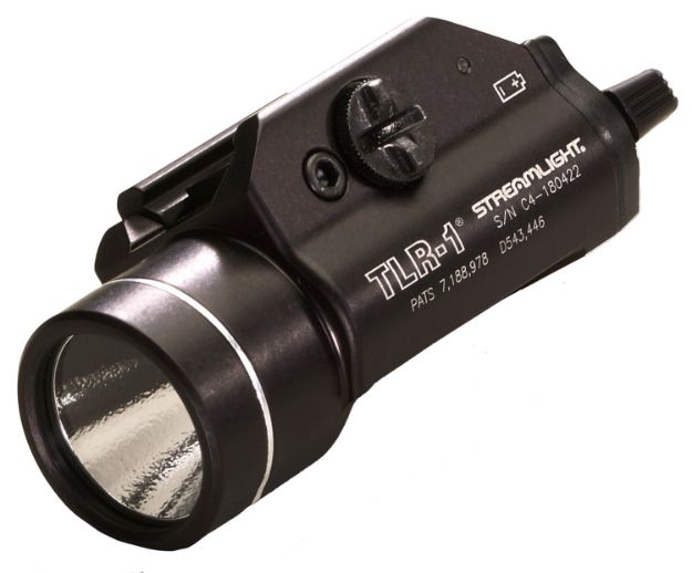 Picture of Streamlight Tlr-1 Weapon Light For Handgun 300 Lumens Output White Led Light Picatinny/Weaver Mount Black Anodized Aluminum 