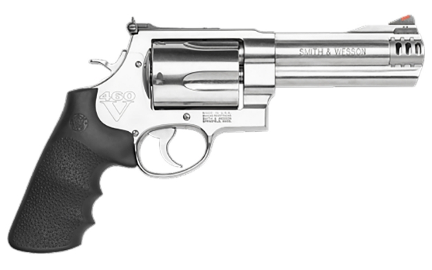 Picture of Smith & Wesson Model 460 Xvr 460 S&W Mag 5" Stainless Steel Barrel & 5Rd Cylinder, Satin Stainless Steel X-Frame, Includes Two Rear Sights & Two Muzzle Brakes 