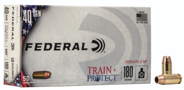 Picture of Federal Train + Protect Training 40 S&W 180 Gr Versatile Hollow Point (Vhp) 50 Per Box/ 10 Cs 