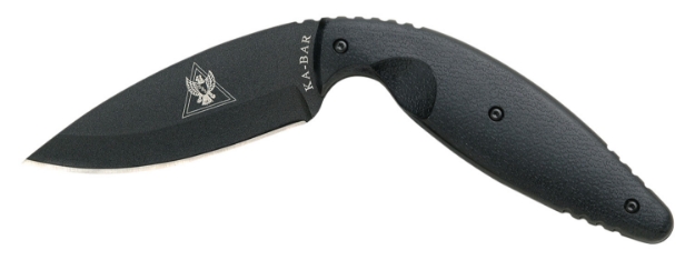 Picture of Ka-Bar Tdi Law Enforcement Large 3.69" Fixed Drop Point Plain Black Aus-8A Ss Blade Black Zytel Handle Includes Belt Clip 