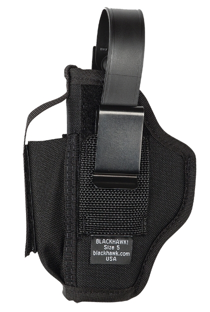 Picture of Blackhawk Multi-Use Iwb/Owb Size 05 Black Cordura Nylon Belt Clip Fits Large Semi-Auto Fits 3.75-4.50" Barrel Ambidextrous 