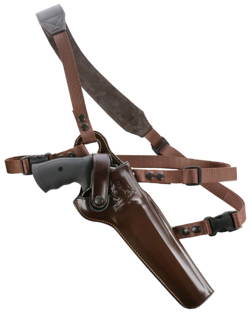 Picture of Galco Kodiak Chest Holster Havana Brown Leather Sholder Strap,Torso Strap Fits Taurus Raging Bull Fits S&W 460/500 8.375" Right Hand 