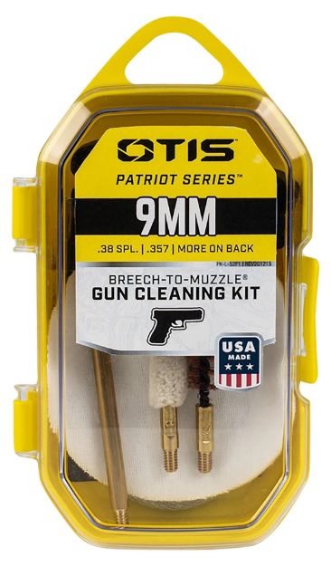 Picture of Otis Patriot Cleaning Kit 9Mm Pistol/15 Pieces Yellow Plastic Box Case 