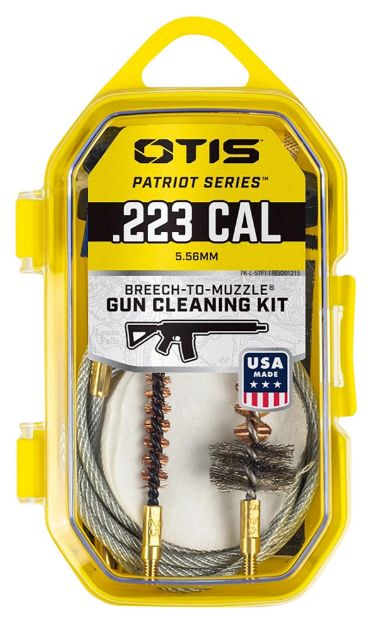 Picture of Otis Patriot Cleaning Kit 223 Rem Rifle/15 Pieces Yellow Plastic Box Case 