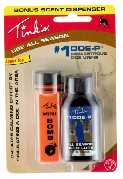 Picture of Tinks #1 Doe-P W/Mini Bomb Deer Attractant Doe Urine Scent 1Oz Bottle 