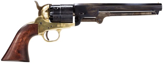 Picture of Traditions 1851 Colt Navy Break Open 44 Cal #11 Percussion 7.37" 6Rd Brass Frame Blued Barrel & Cylinder Walnut Grip 