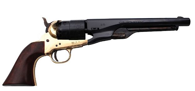 Picture of Traditions 1860 Colt Army Break Open 44 Cal #11 Percussion 8" 6Rd Brass Frame Blued Barrel & Cylinder Walnut Grip 