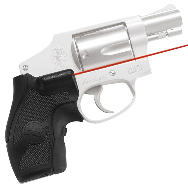 Picture of Crimson Trace Lg405 Lasergrips 5Mw Red Laser With 633Nm Wavelength & Black Finish For Compact Round Butt S&W J Frame 