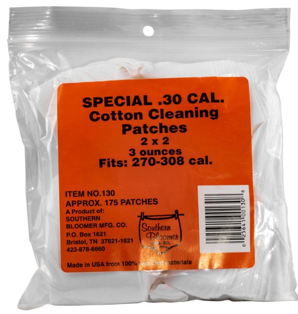 Picture of Southern Bloomer Cleaning Patches 30 Cal Cotton 175 Per Bag 