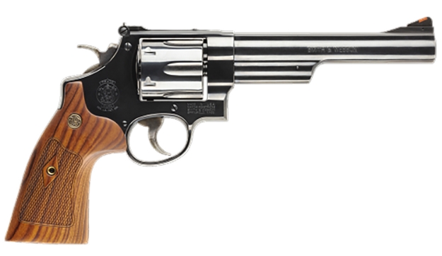 Picture of Smith & Wesson Model 29 Classic 44 Rem Mag Or 44 S&W Spl Blued Carbon Steel 6.50" Barrel, 6Rd Cylinder & N-Frame, Wood Grip 