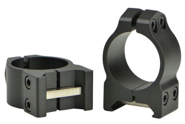 Picture of Warne Maxima Vertical Ring Set Fixed For Rifle Maxima/Weaver/Picatinny Low 1" Tube Matte Black Steel 