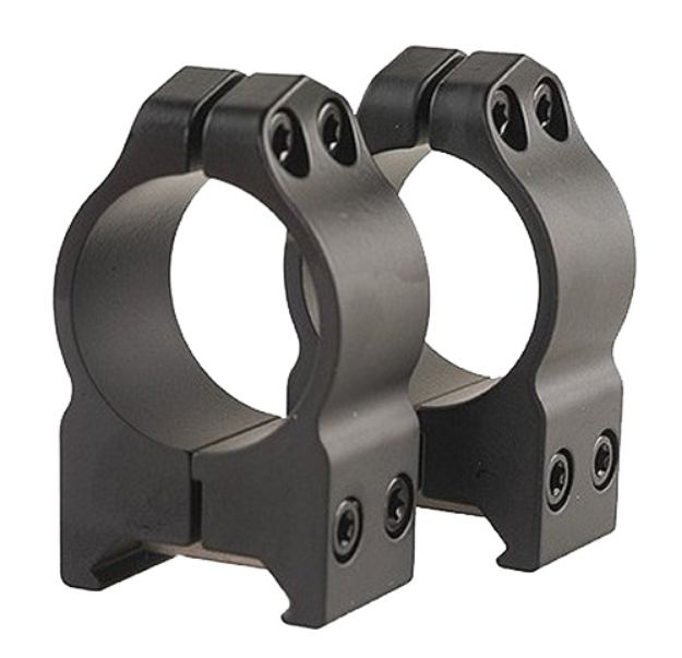 Picture of Warne Maxima Vertical Ring Set Fixed For Rifle Maxima/Weaver/Picatinny Medium 1" Tube Matte Black Steel 