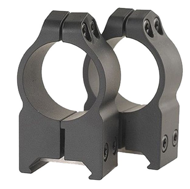 Picture of Warne Maxima Vertical Ring Set Fixed For Rifle Picatinny/Weaver High 1" Tube Matte Black Steel 