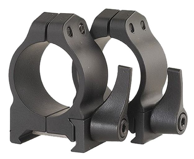 Picture of Warne Maxima Vertical Ring Set Quick Detach For Rifle Maxima/Weaver/Picatinny Low 1" Tube Matte Black Steel 