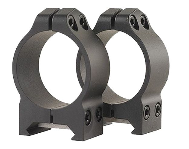 Picture of Warne Maxima Vertical Ring Set Fixed For Rifle Maxima/Weaver/Picatinny Low 30Mm Tube Matte Black Steel 