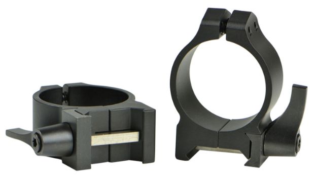 Picture of Warne Maxima Vertical Ring Set Quick Detach For Rifle Maxima/Weaver/Picatinny Low 30Mm Tube Matte Black Steel 