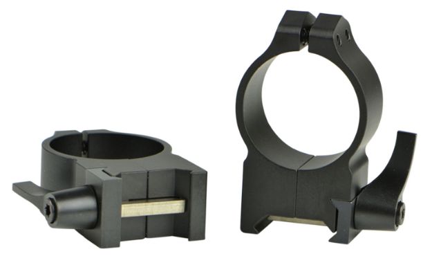 Picture of Warne Maxima Vertical Ring Set Quick Detach For Rifle Maxima/Weaver/Picatinny High 30Mm Tube Matte Black Steel 