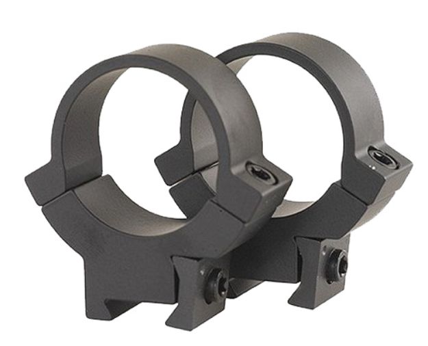 Picture of Warne Maxima Scope Ring Set Fixed For Rimfire Rifles Dovetail Medium 1" Tube Matte Black Steel 