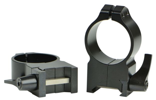 Picture of Warne Maxima Vertical Ring Set Quick Detach For Rifle Maxima/Weaver/Picatinny Extra High 30Mm Tube Matte Black Steel 